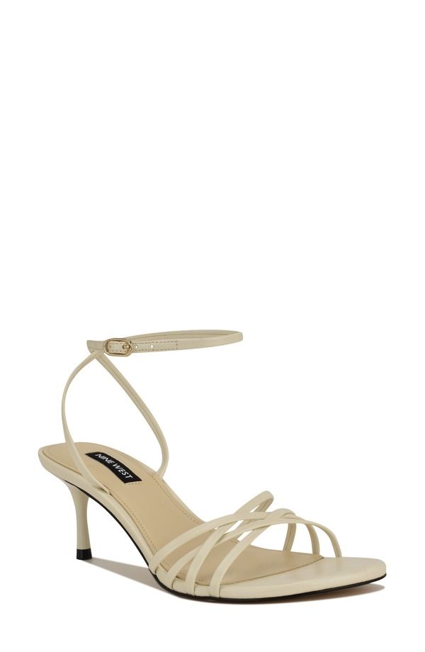 ナインウェスト レディース シューズ ヒール サンダル アンクル Nine West Gazey Ankle Strap Sandal Ivory アイボリー