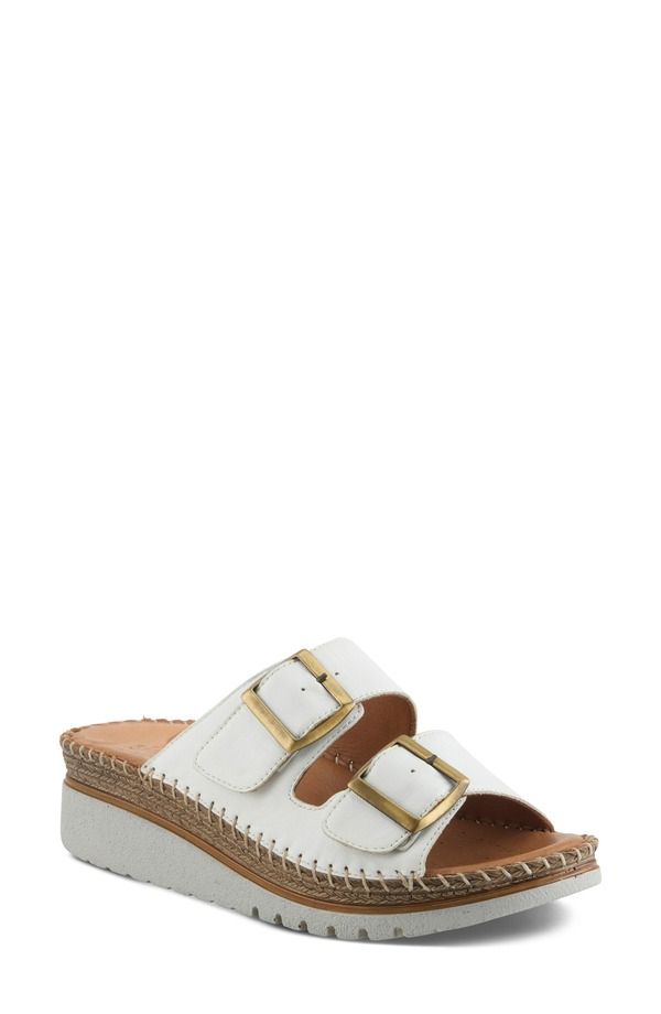スプリングステップ レディース シューズ ヒール サンダル ミニ Spring Step Minisia Wedge Sandal White ホワイト