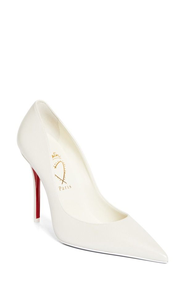 クリスチャン・ルブタン レディース シューズ パンプス Christian Louboutin Miss Z Pointed Toe Pump Bianco Snow