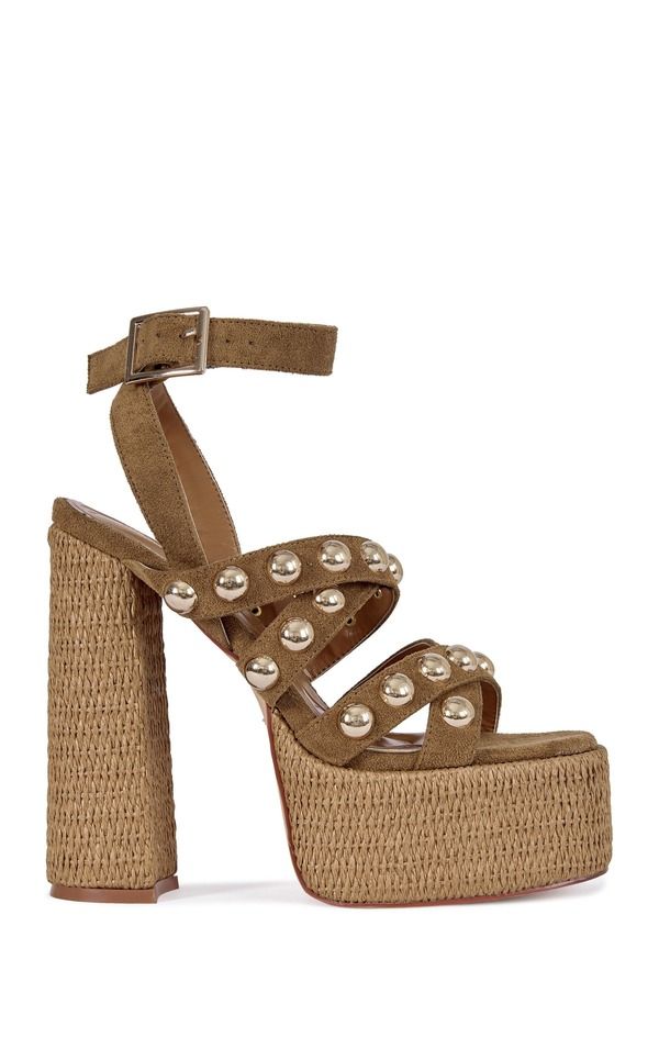 アザレア ワン レディース シューズ ヒール サンダル AZALEA WANG Yara Block Sandal Brown ブラウン