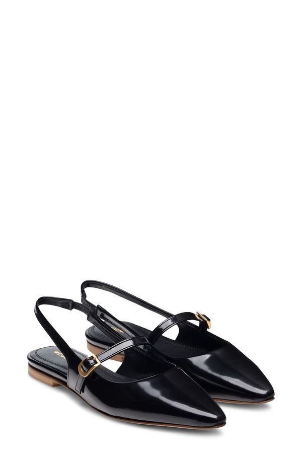 マグナーニ レディース シューズ パンプス Magnanni Stasia Slingback Pointed Toe Flat Black ブラック