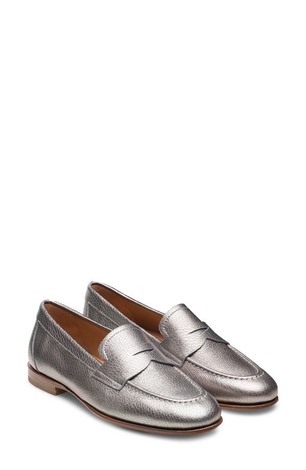 マグナーニ レディース シューズ スリッポン・ローファー Magnanni Sonya Penny Loafer Silver シルバー