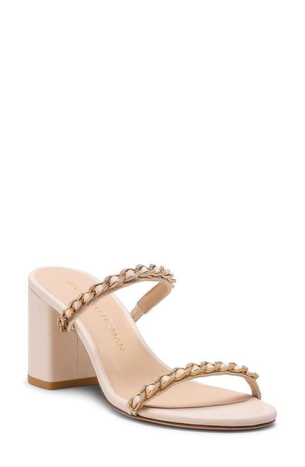 スチュアート ワイツマン レディース シューズ ヒール Stuart Weitzman Soluxe Crystal Slide 75 Linen