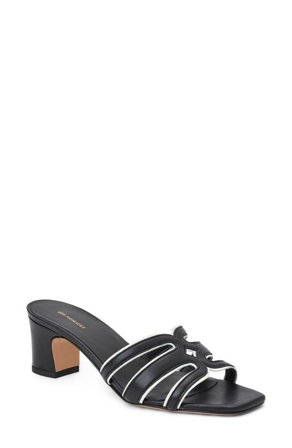 ブルーノマグリ レディース シューズ ヒール サンダル Bruno Magli Enora Slide Sandal Black Nappa Bone ブラック