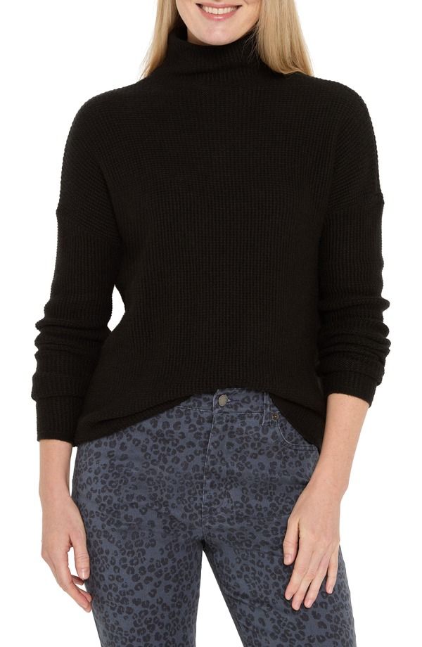ニックプラスゾーイ レディース アウター パーカー・スウェット セーター NICZOE Waffle Stitch Tuck Sweater Black Onyx ブラック