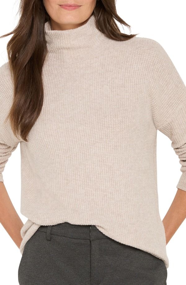 ニックプラスゾーイ レディース アウター パーカー・スウェット セーター NICZOE Waffle Stitch Tuck Sweater Pebble