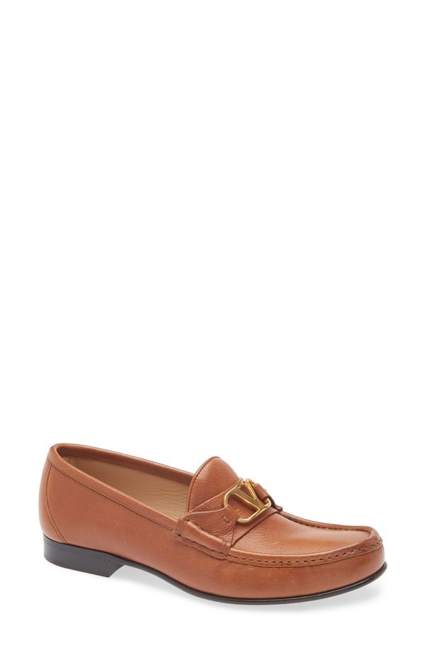 ヴァレンティノ レディース シューズ スリッポン・ローファー ロゴ Valentino Garavani VLOGO Signature Loafer N58 Tobacco