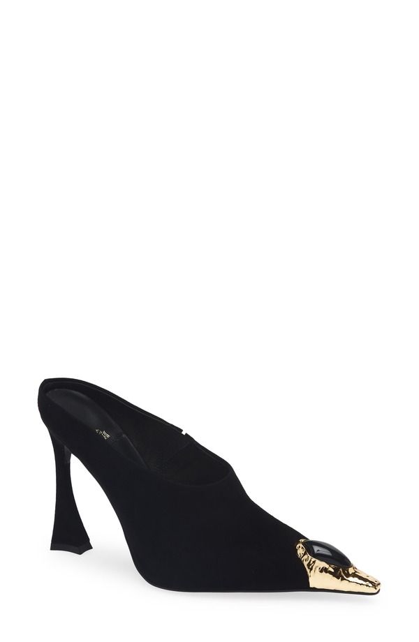 ジェフリー キャンベル レディース シューズ ヒール Jeffrey Campbell Naiad Mule Black Suede Gold Black ブラック