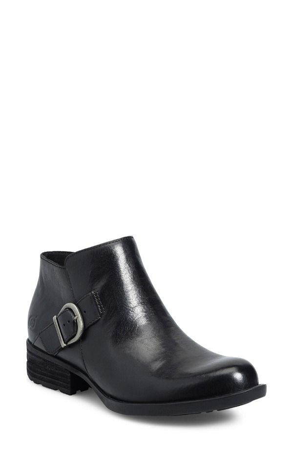 バーン レディース シューズ ブーツ・レインブーツ Brn Kace Bootie Black Leather ブラック