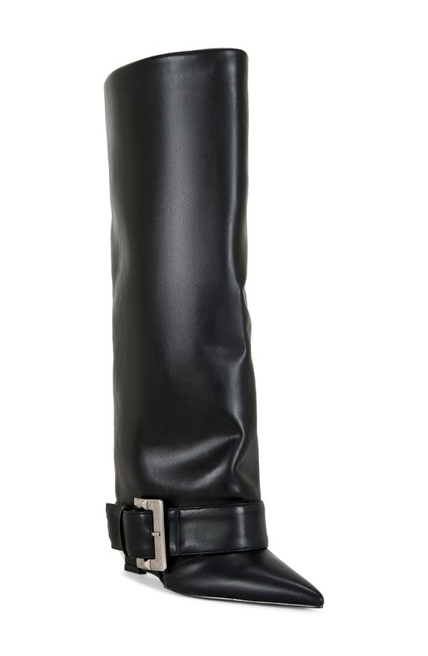 アザレア ワン レディース シューズ ブーツ・レインブーツ AZALEA WANG Antonina Belted Wedge Boot Black ブラック