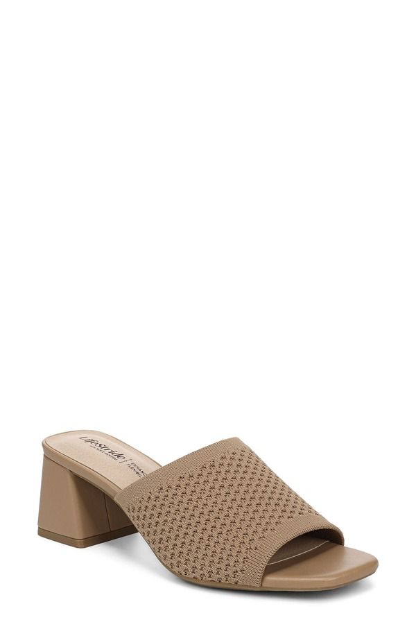 ライフストライド レディース シューズ ヒール サンダル LifeStride Colette Slide Sandal Biscotti Beige ベージュ