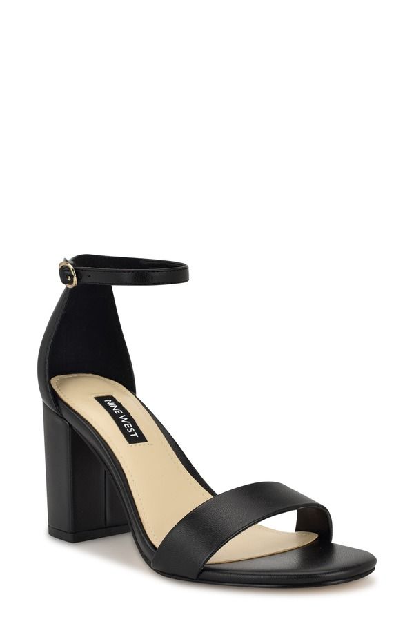 ナインウェスト レディース シューズ ヒール サンダル アンクル Nine Westoniann Ankle Strap Sandal Black ブラック