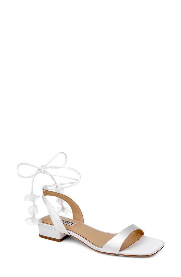 バッドグレイミッシカ レディース シューズ ヒール サンダル アンクル Badgley Mischka Collection Westfield Ankle Wrap Sandal White Satin ホワイト