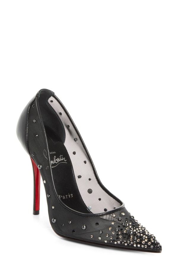 クリスチャン・ルブタン レディース シューズ パンプス Christian Louboutin Miss Z Degrastrass Pointed Toe Pump Black ブラック