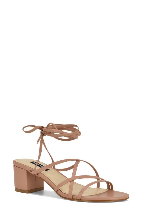 ナインウェスト レディース シューズ ヒール サンダル アンクル Nine West Aloud Ankle Wrap Sandalight Natural