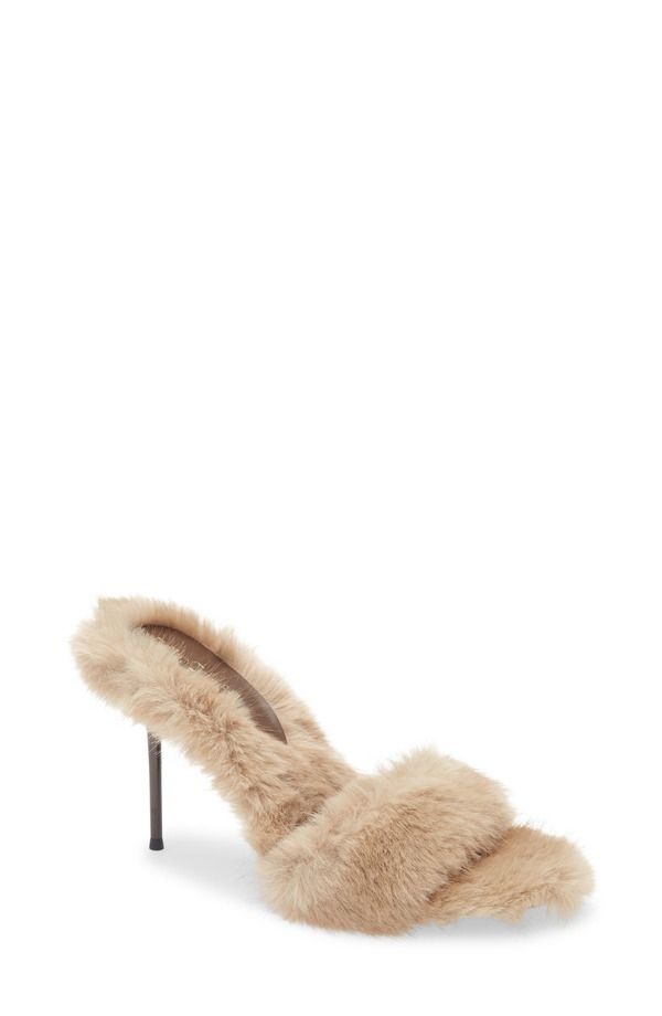 ジェフリー キャンベル レディース シューズ ヒール サンダル Jeffrey Campbell Big Mama Faux Fur Sandal Oyster Grey グレー