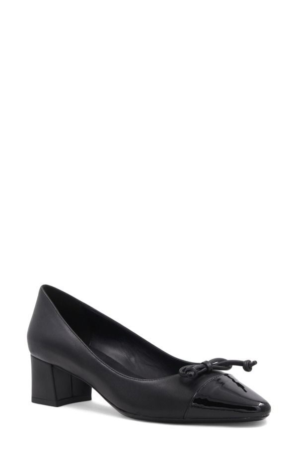 アクアタリア レディース シューズ ヒール キャップ Aquatalia Palica Weatherproof Pointed Cap Toe Pump Black Black Nappa ブラック
