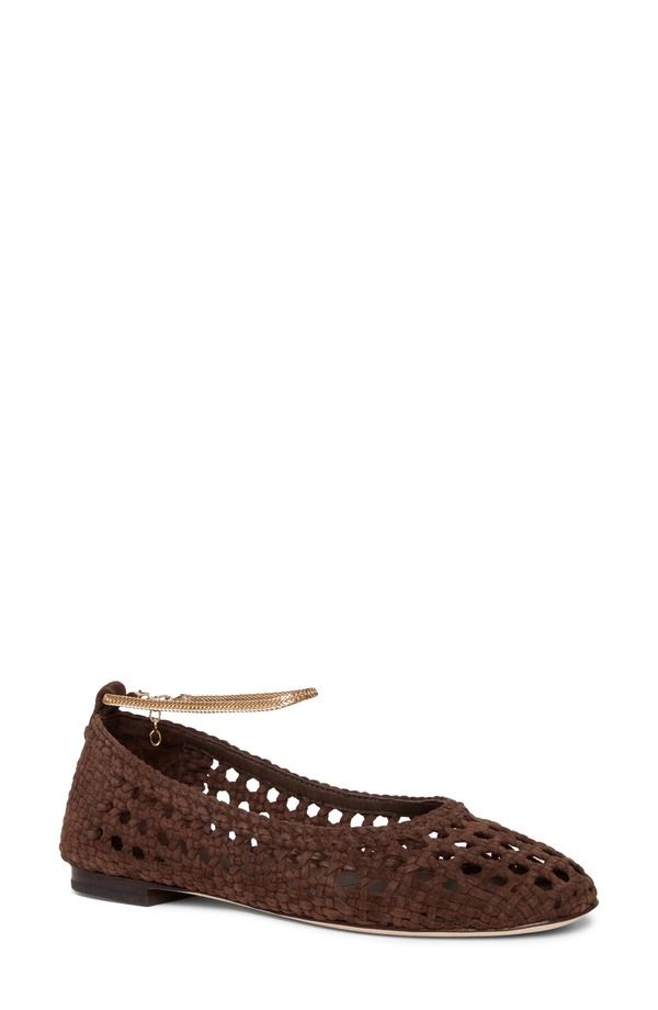 ペイジ レディース シューズ パンプス アンクル PAIGE Juliette Ankle Strap Flat Chocolate チョコレート