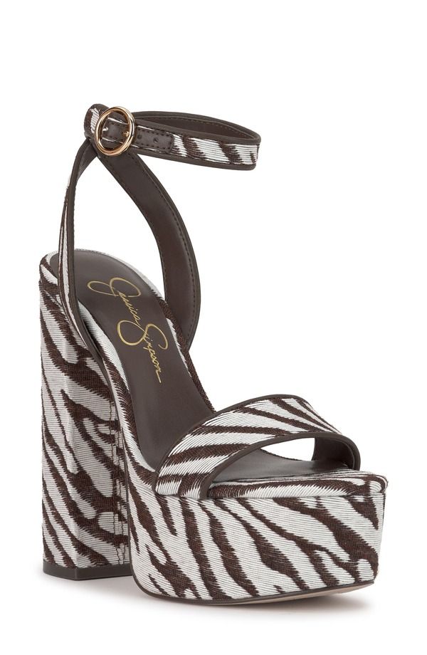 ジェシカシンプソン レディース シューズ ヒール プラットフォーム サンダル アンクル Jessica Simpson Axtyn Ankle Straplatform Sandal Ivory Brown アイボリー