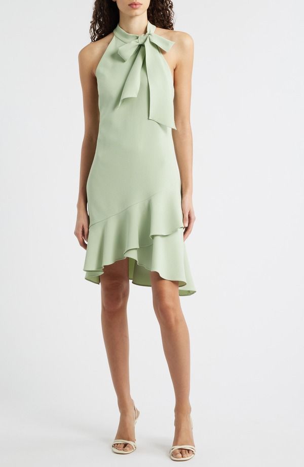 ヴィンスカムート レディース トップス ワンピース クレープ フリル Vince Camuto Ruffle Detail Stretch Crepe Dress Pistachio 28,470円