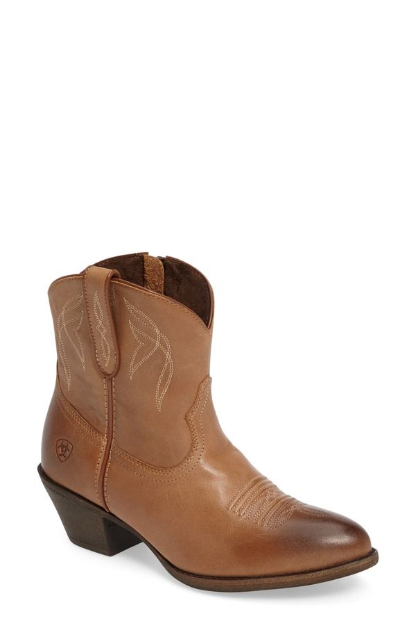アリアト レディース シューズ ブーツ・レインブーツ Ariat Darlin Short Western Boot Burnt Sugar Leather