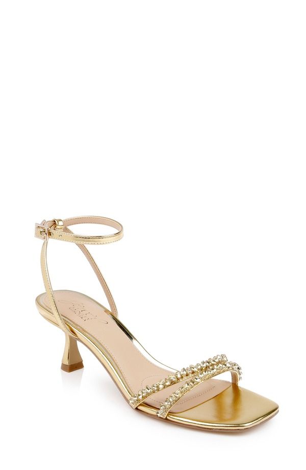ジュウェルダグレイミシュカ レディース シューズ ヒール サンダル アンクル Jewel Badgley Mischka Naylankle Strap Sandal Gold Metallic ゴールド