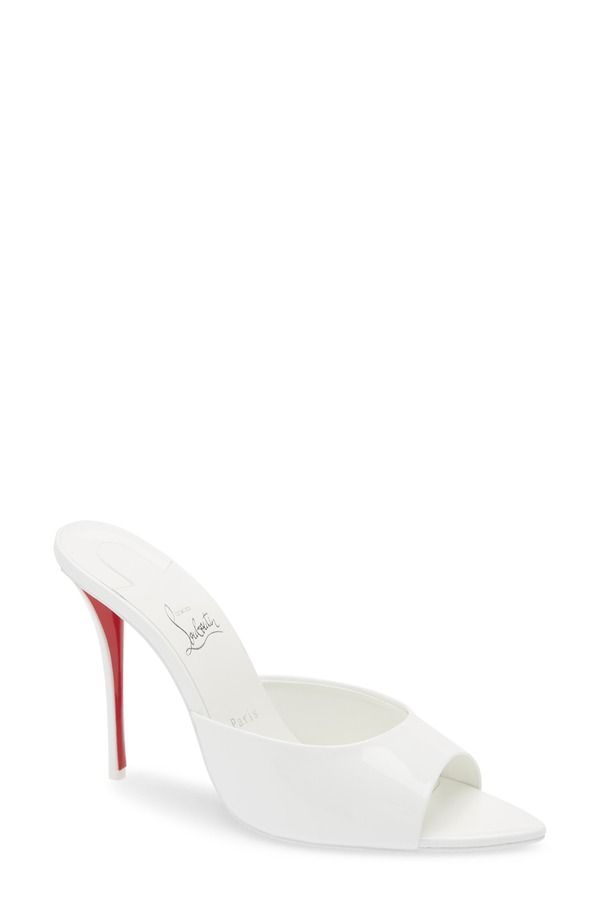 クリスチャン・ルブタン レディース シューズ サンダル Christian Louboutin Miss Z Pointed Toe Sandal Bianco Bianco