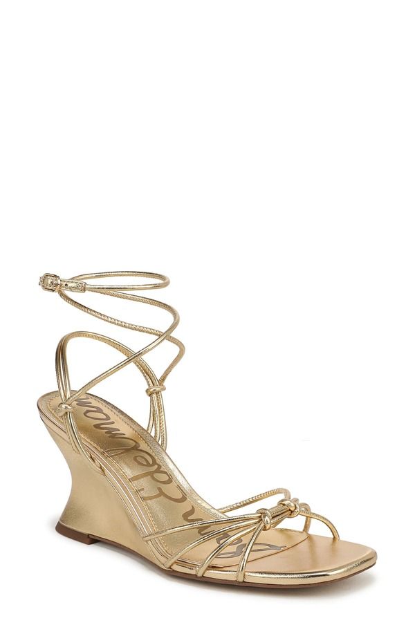 サムエデルマン レディース シューズ ヒール サンダル アンクル Sam Edelman Daxton Ankle Strap Wedge Sandal Amber Gold アンバー