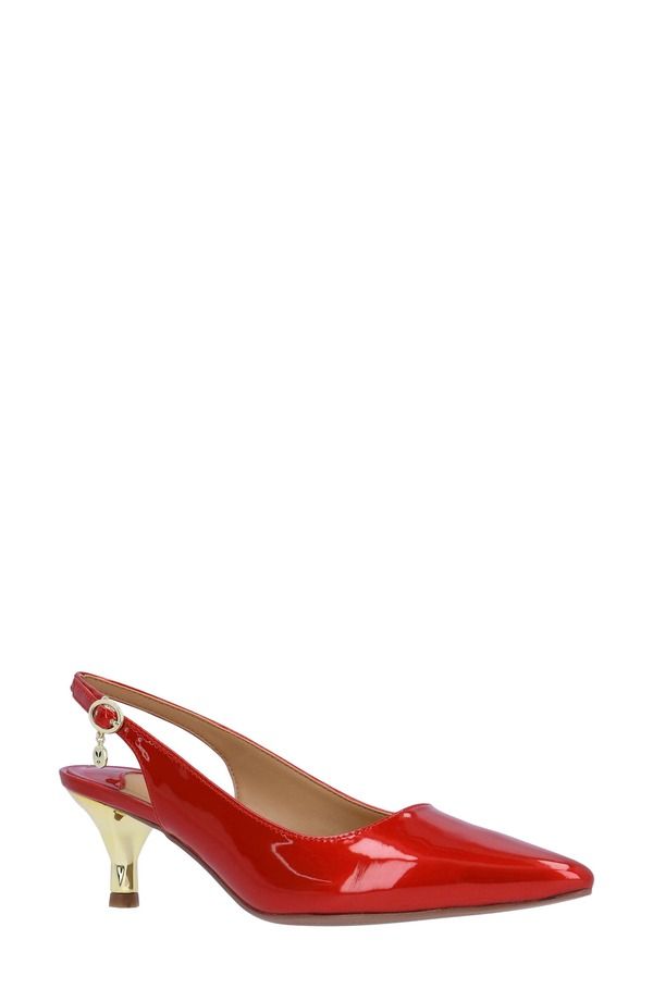 ジェイレニー レディース シューズ ヒール J Rene Ferryanne Slingback Pointed Toe Pump Red レッド