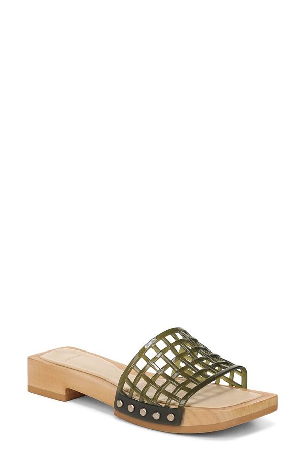 ヴィンス レディース シューズ ヒール サンダル Vince Barbara Jelly Slide Sandal Chive