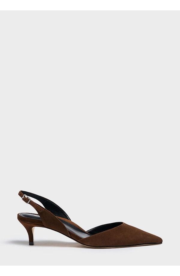マリオンパーク レディース シューズ パンプスエード MARION PARKE Classic Slingback 45 Suede Chocolate チョコレート