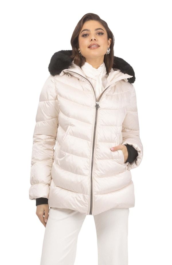 ゴルスキ レディース アウター ジャケット・ブルゾン GORSKI ApresSki Jacket With Detachable Hood Trim ChampagneBlack ブラック