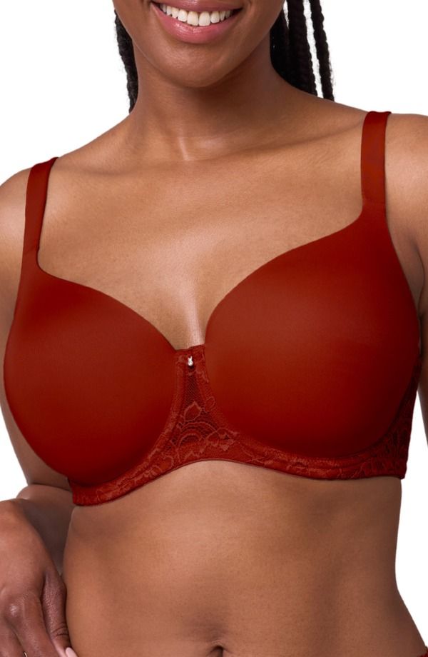 モンテル インティメイツ レディース トップス Tシャツ プラスサイズ Montelle Intimates Pure Plus Underwire TShirt Bra Chili