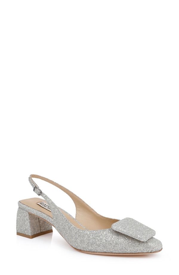 バッドグレイミッシカ レディース シューズ ヒール Badgley Mischka Collection Gracen Slingback Pump Silver Glitter シルバー