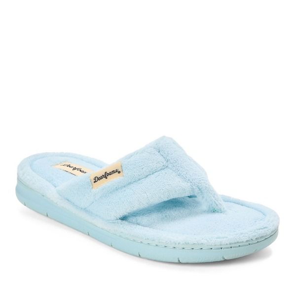 ディアフォームズ レディース シューズ サンダル パイル DEARFOAMS Wrenley Terry Thong Flip Flop Slipper Blue Wash ブルー