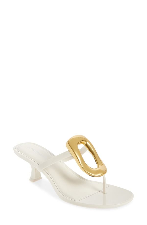 ジェフリー キャンベル レディース シューズ ヒール サンダル Jeffrey Campbellinq Up Slide Sandal Cream Gold クリーム