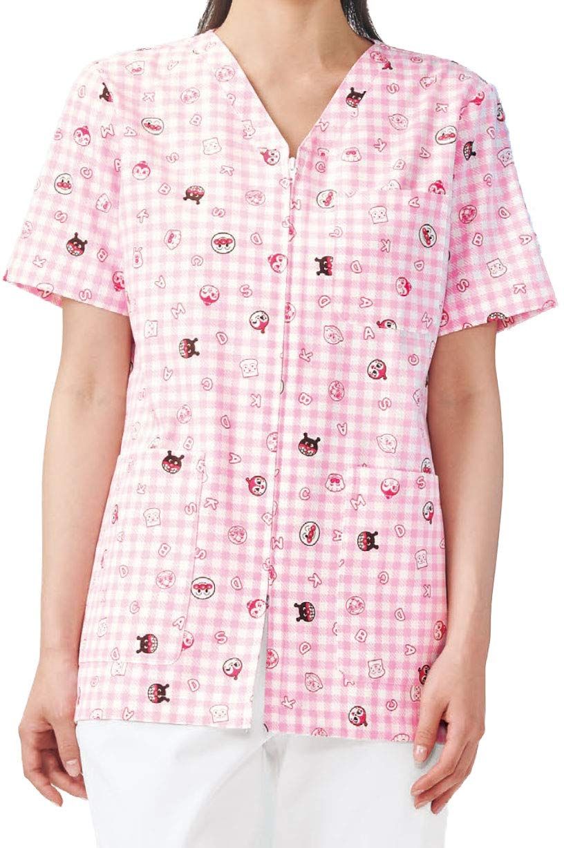 新品 [カゼン] ANP135 アンパンマン スクラブ（男女兼用） (3L ピンク)