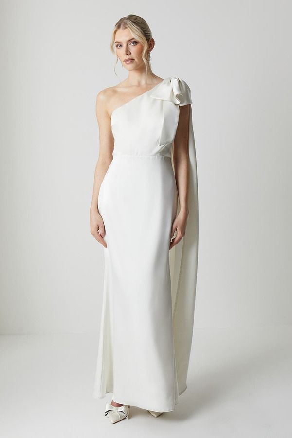 コースト レディース トップス ワンピース サテン Coast One Shoulder Satin Wedding Dress Ivory アイボリー