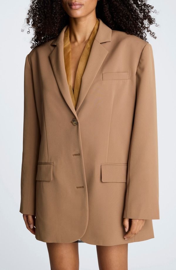 ケネスコール レディース アウター ジャケット・ブルゾン ブレザー Kenneth Cole ThreeButton Boyfriend Blazer Mesquite
