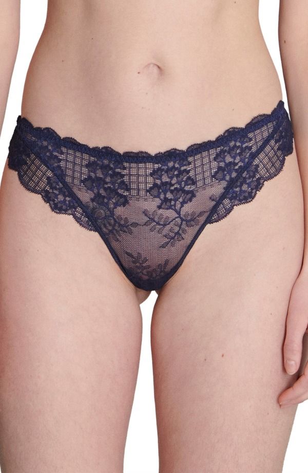 シモーヌペレール レディース アンダーウェア パンツ Simone Perele Reve Tanga Cosmic Blue ブルー