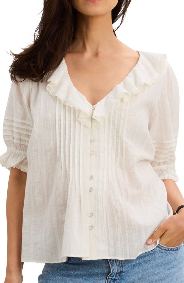ハッチ レディース トップス シャツ ブラウス HATCH The Lou Nursing Blouse Vanilla