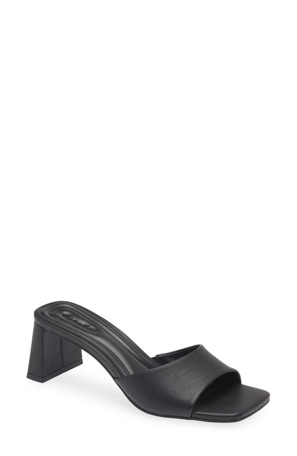 オープンエディット レディース シューズ ヒール サンダル Open Edit Jaydin Slide Sandal Black ブラック
