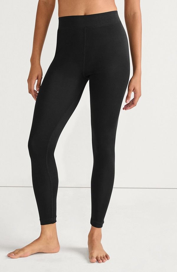 ランズエンド レディース アンダーウェア パンツ シルク レギンス Lands End Silk Interlock Long Underwear Leggings Pants Black ブラック