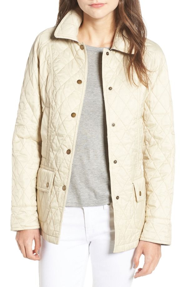 バブアー レディース アウター ジャケット・ブルゾン キルティング Barbour Beadnell Summer Quilted Jacket Pearl パール