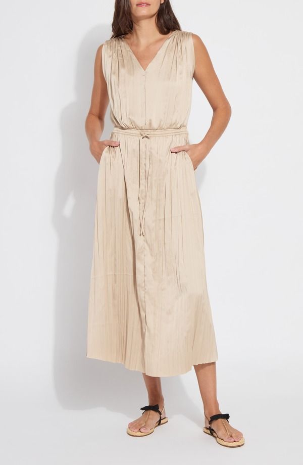 リジー レディース トップス ワンピース プリーツ サテン Lysse The Packable Pleated Satin Dress Chablis