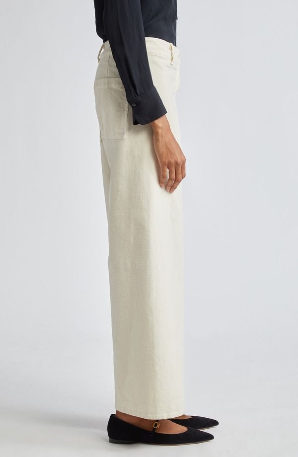 ニリロータン レディース ボトムス レギンス ワイドレッグ パンツ Nili Lotan Megan Wide Leg Pantstone ストーン