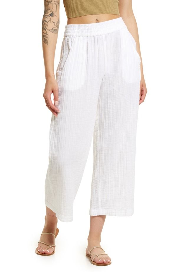 リップカール レディース ボトムス レギンス パンツ コットン Rip Curl Premium Surf Cotton Beach Pants White ホワイト