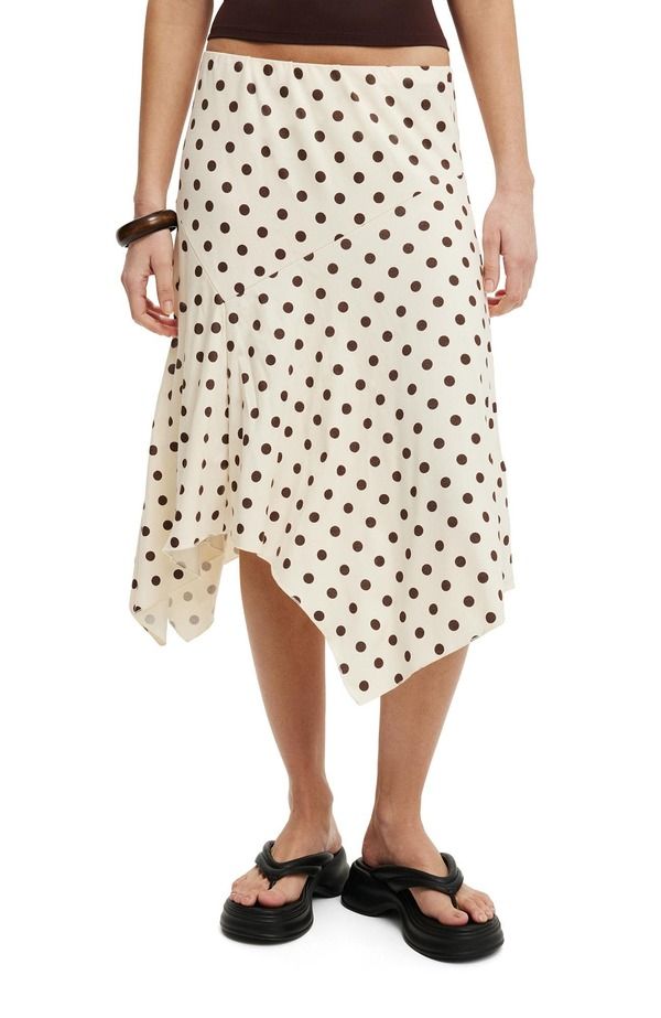 コットンオン レディース ボトムスカート ミディ Cotton Womensandy Midi Skirt Eden Polka Dot ドット