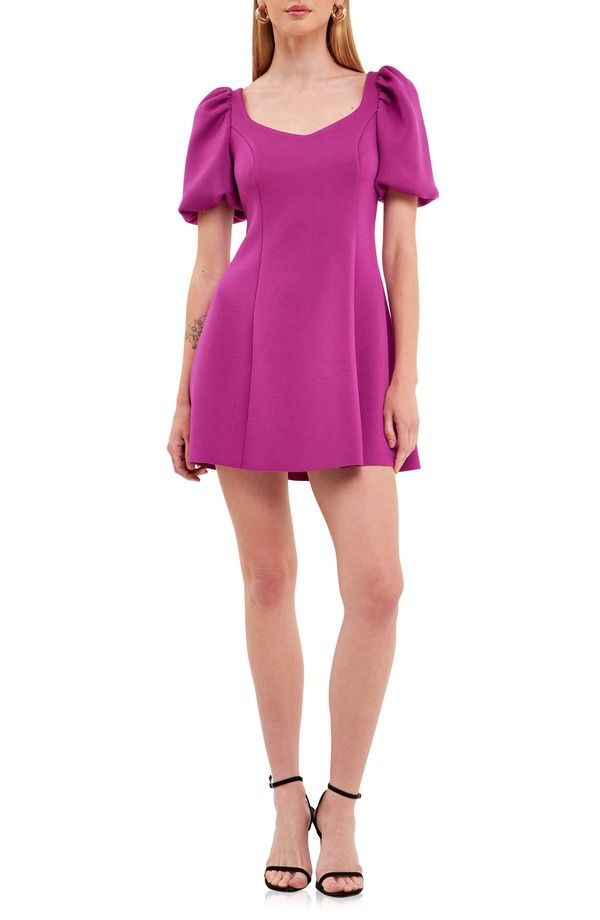イングリッシュファクトリー レディース トップス ワンピース ミニ English Factory Puff Sleeve Minidress Orchid 20,705円