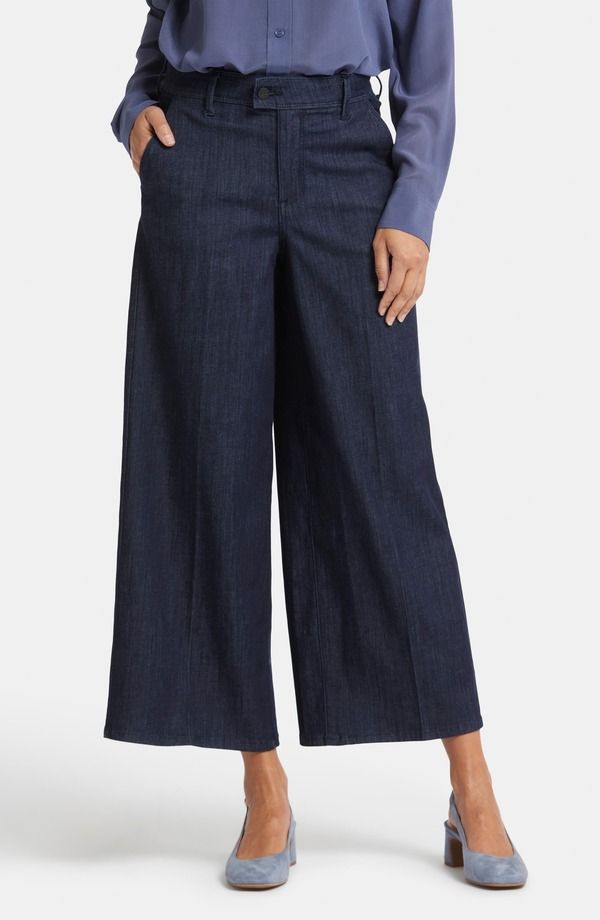 エヌワイディージェイ レディース ボトムス カジュアルパンツ ワイドレッグ ハイウエスト ジーンズ NYDJ Mona High Waist Crop Wide Leg Jeans Lightweight Rinse